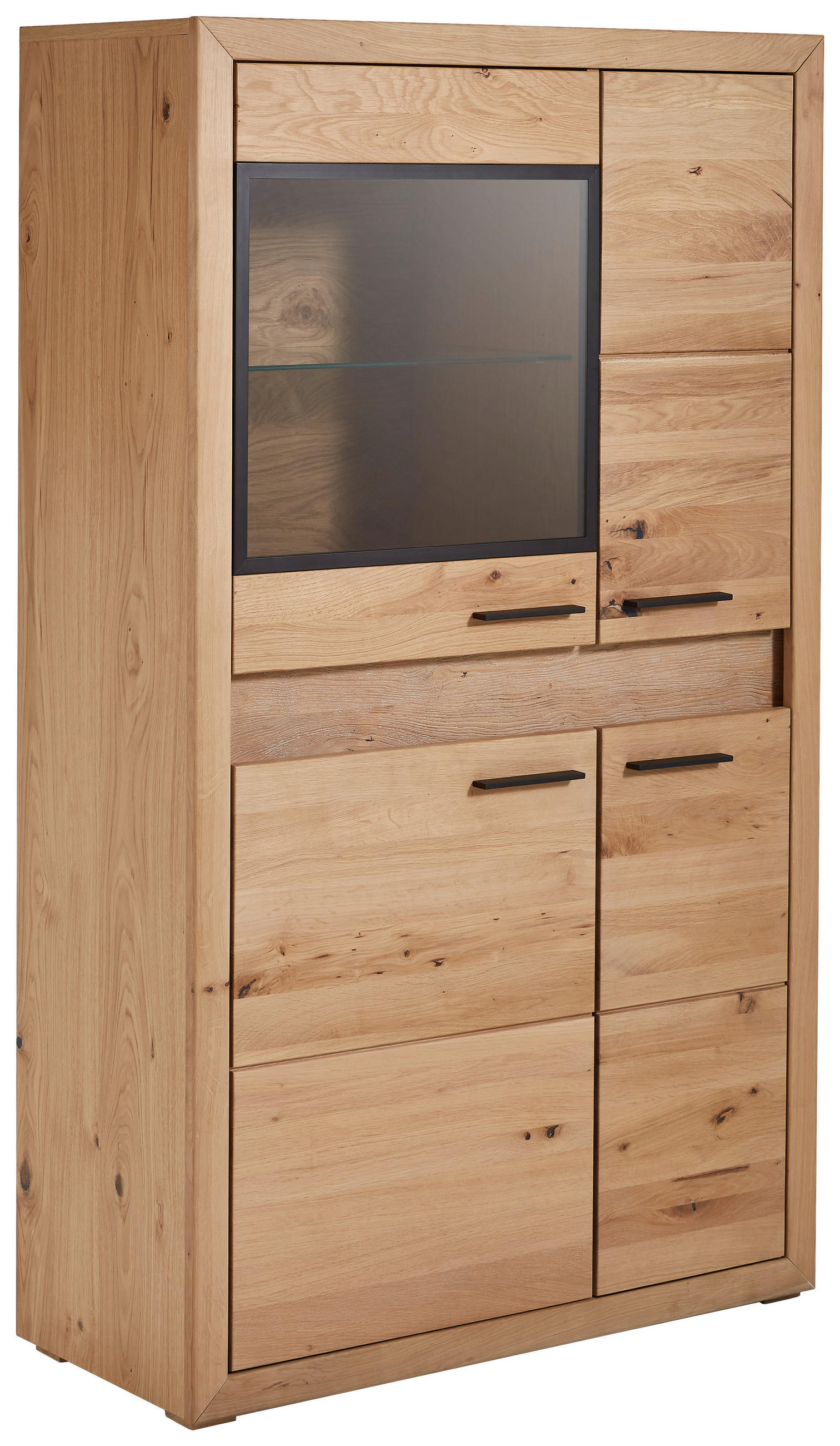 HIGHBOARD  in 95/163,6/41 cm  - Schwarz, KONVENTIONELL, Glas/Holz (95/163,6/41cm) - Cantus
