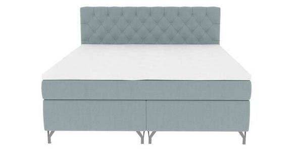 BOXSPRINGBETT 180/200 cm  in Hellgrau  - Chromfarben/Hellgrau, KONVENTIONELL, Textil/Metall (180/200cm) - Carryhome