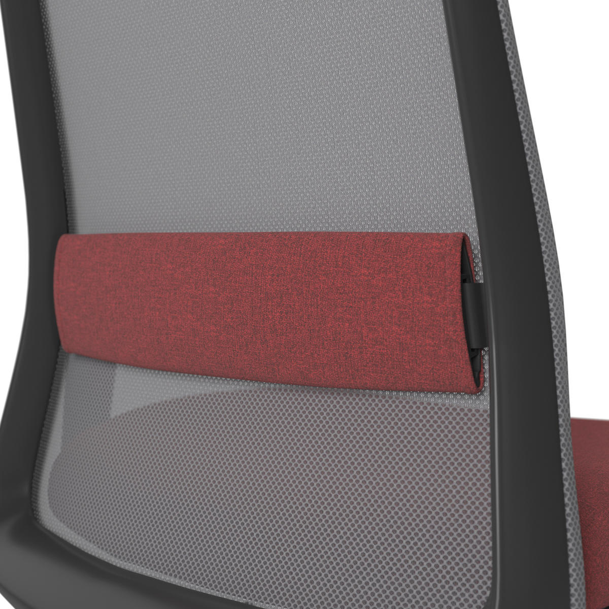 DREHSTUHL Grau, Rot, Schwarz  - Rot/Schwarz, MODERN, Kunststoff/Textil (70/103-115/70cm)