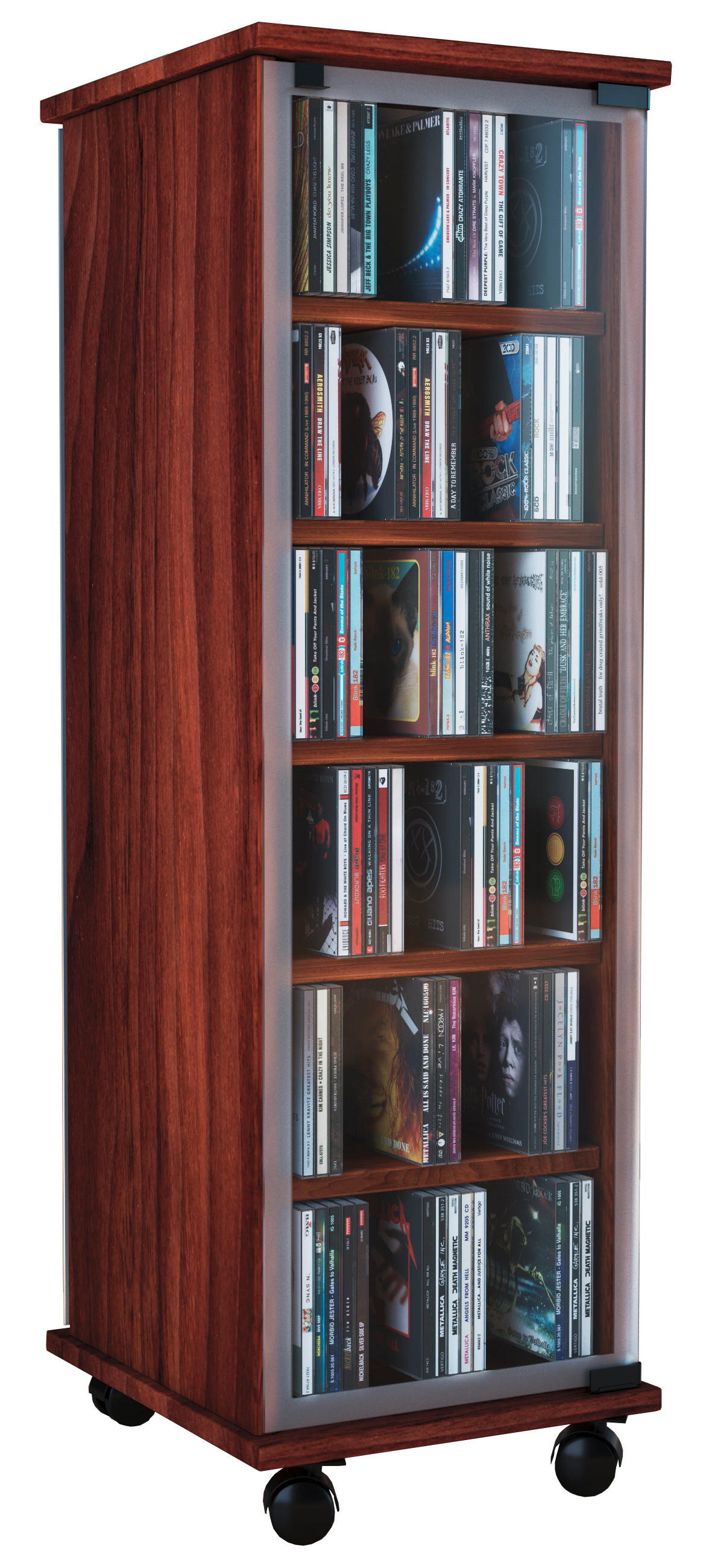 CD-REGAL Nussbaumfarben  - Nussbaumfarben, KONVENTIONELL, Glas/Holzwerkstoff (31/97,5/35cm) - MID.YOU