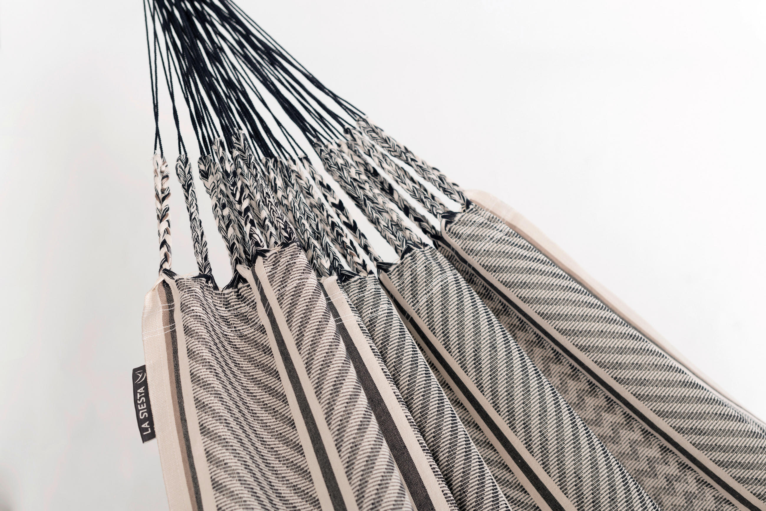 HÄNGEMATTE kingsize org.cotton  - Dunkelgrau/Hellgrau, KONVENTIONELL, Textil (180/400cm) - La Siesta