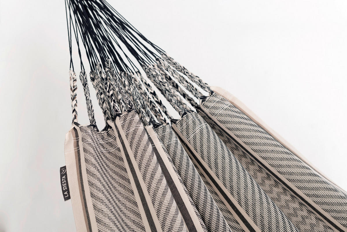 HÄNGEMATTE kingsize org.cotton  - Dunkelgrau/Hellgrau, KONVENTIONELL, Textil (180/400cm) - La Siesta