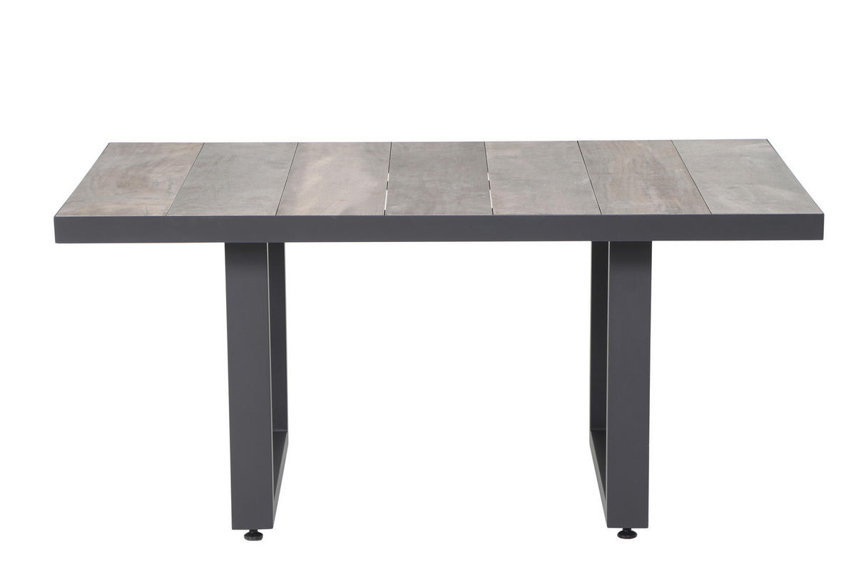 LOUNGEGARNITUR 5-teilig   302/88/219 cm Aluminium  - Grau, Basics, Keramik/Kunststoff (302/88/219cm) - Siena Garden