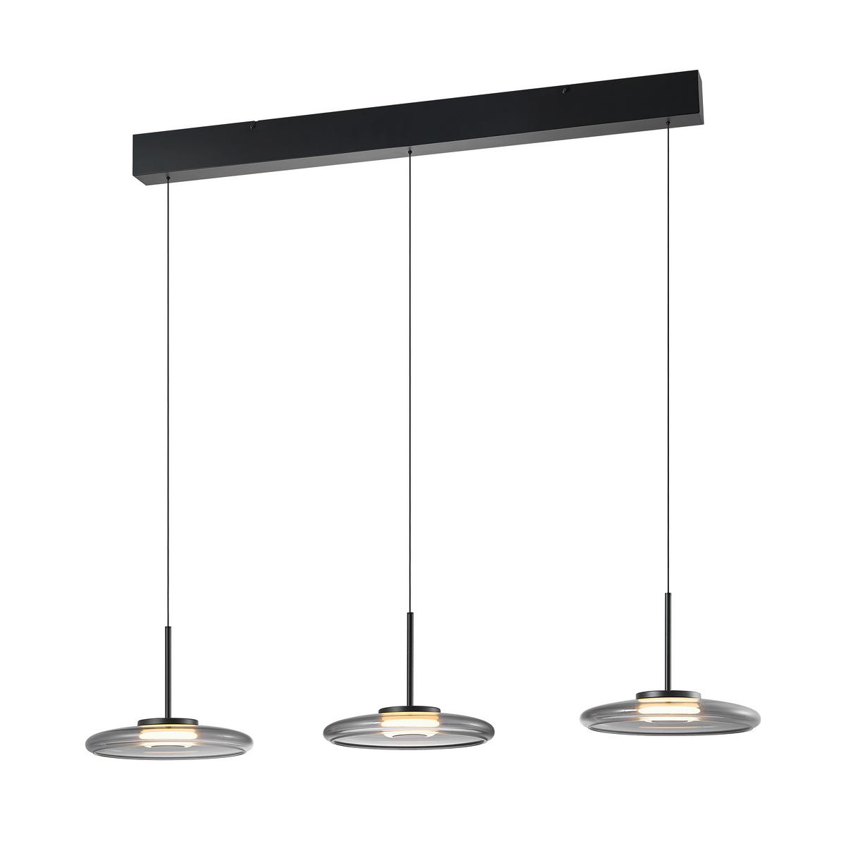 LED-HÄNGELEUCHTE Felis   - Schwarz, Basics, Glas/Metall (105cm) - Novel