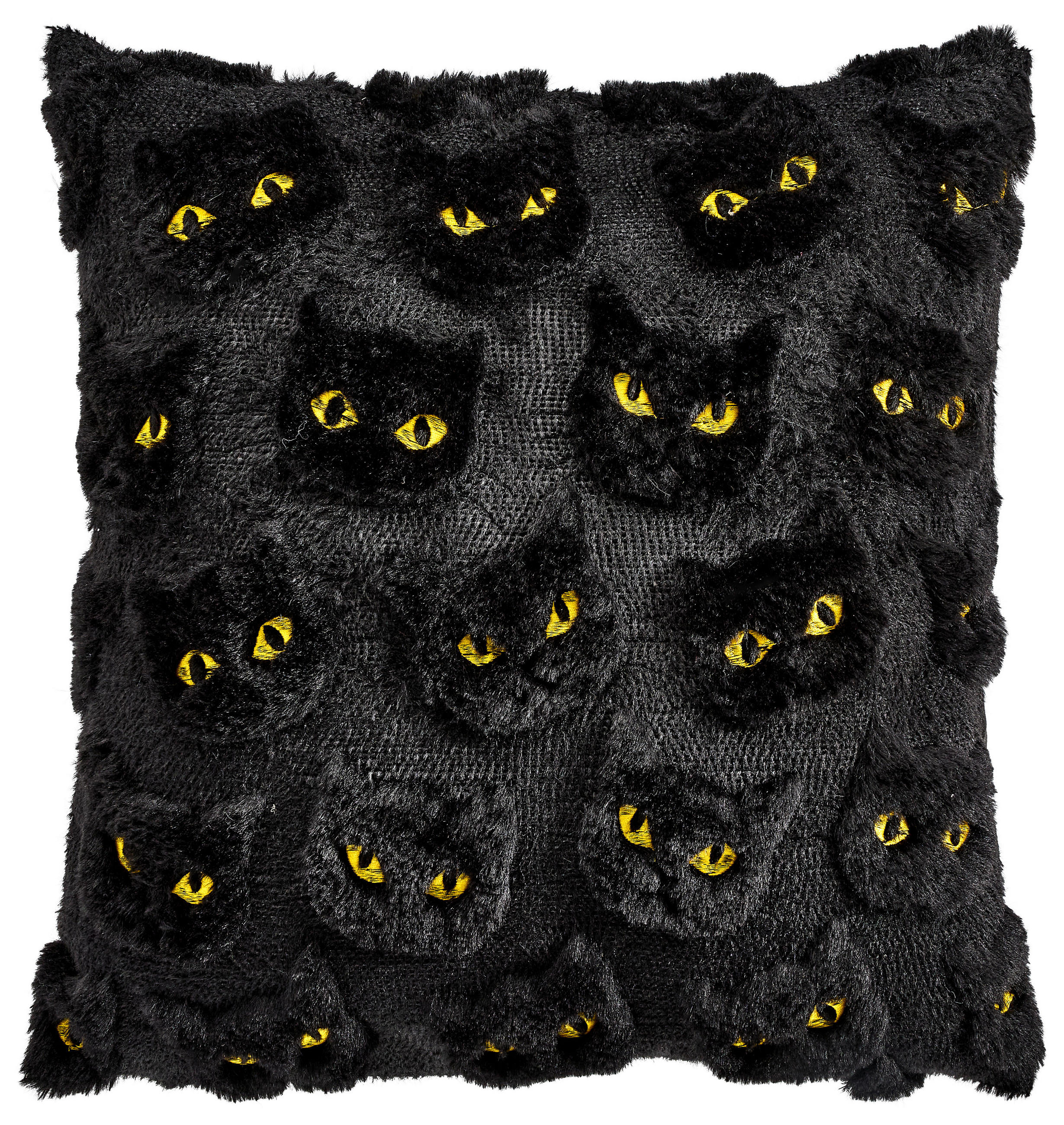 KISSENBEZUG CAT 45/45 cm  - Schwarz, Design, Textil (45/45cm) - Esposa