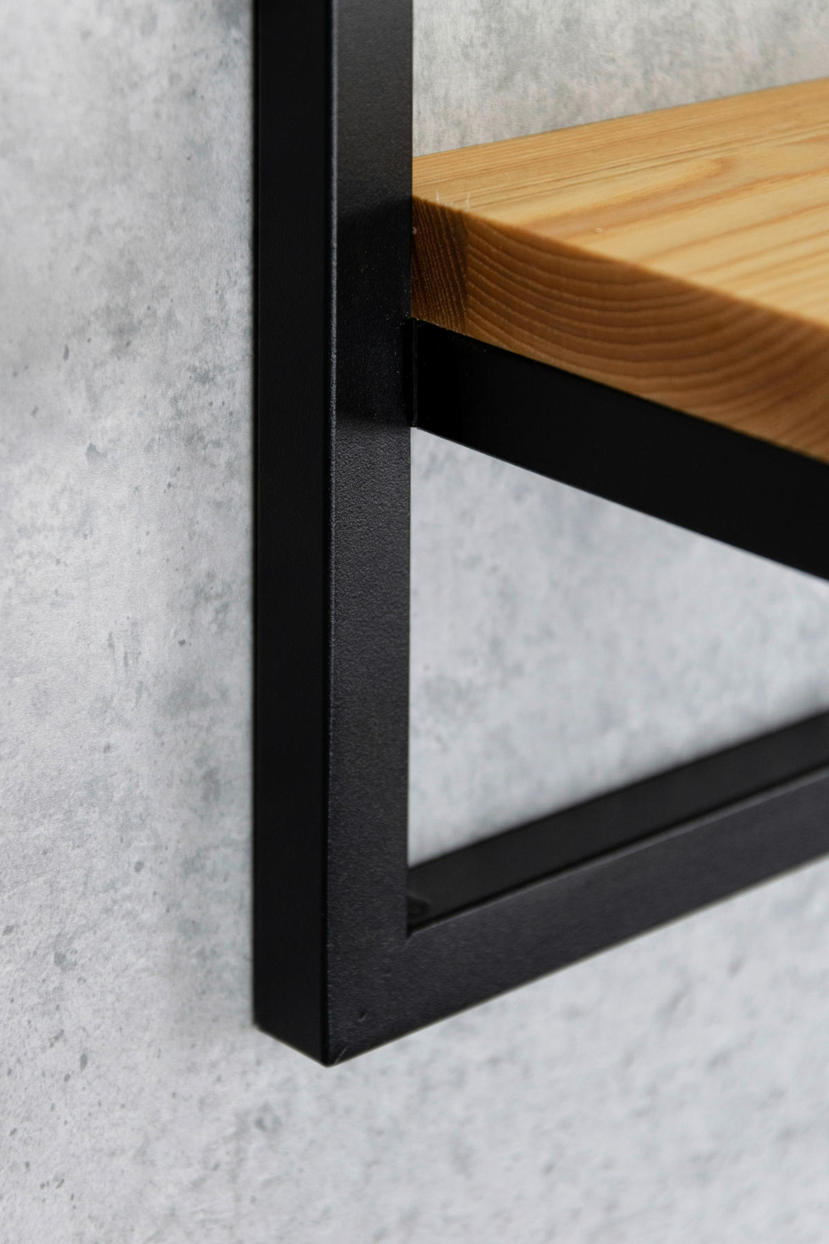 WANDREGAL  - Schwarz, Design, Holz/Metall (43/20/30cm)