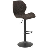 BAROVÁ ŽIDLE, hnědá - šedá/hnědá, Design, kov/textil (42/96-117/51cm) - Carryhome