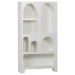 REGAL Weiß  - Weiß, KONVENTIONELL, Holzwerkstoff (95/180/32cm) - Ambia Home