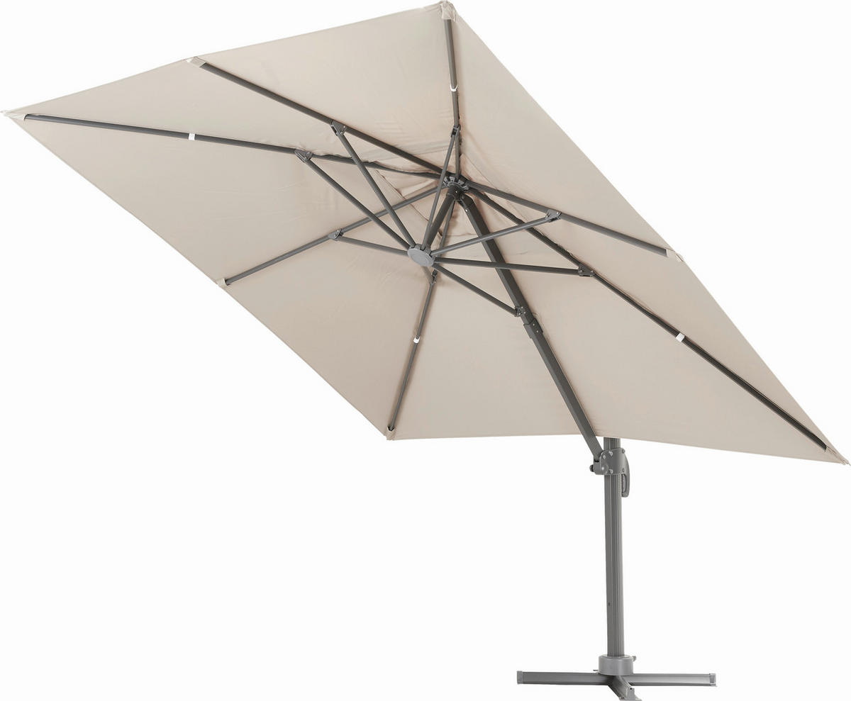 FÜGGŐ NAPERNYŐ  300/300 cm  - natúr színű/antracit, Lifestyle, textil/fém (300/300cm) - Ambia Garden