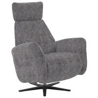 RELAXSESSEL in Textil Grau  - Schwarz/Grau, Design, Textil/Metall (78/113/90cm) - Dieter Knoll