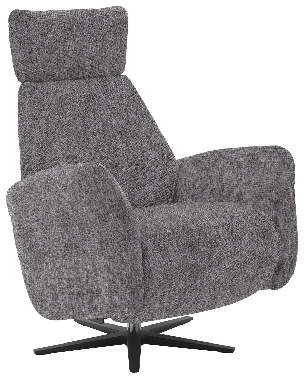 RELAXSESSEL in Textil Grau  - Schwarz/Grau, Design, Textil/Metall (78/113/90cm) - Dieter Knoll