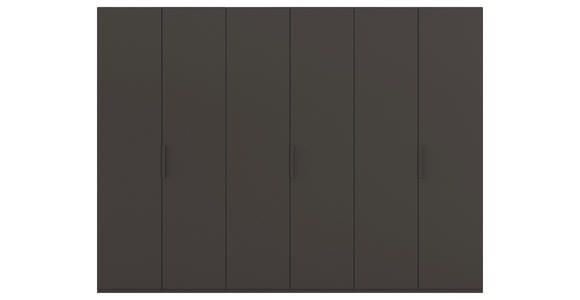 DREHTÜRENSCHRANK 301/235/61 cm,  in Graphitfarben, 6-türig  - Graphitfarben, Basics, Holzwerkstoff/Metall (301/235/61cm) - Novel