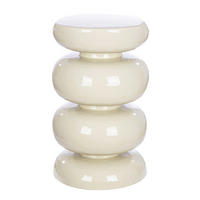 BEISTELLTISCH LILLE Creme rund  - Creme, Basics, Metall (29,5/48cm)