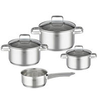 KOCHTOPFSET 4-teilig  - Edelstahlfarben, Basics (31/53/23cm) - Rösle