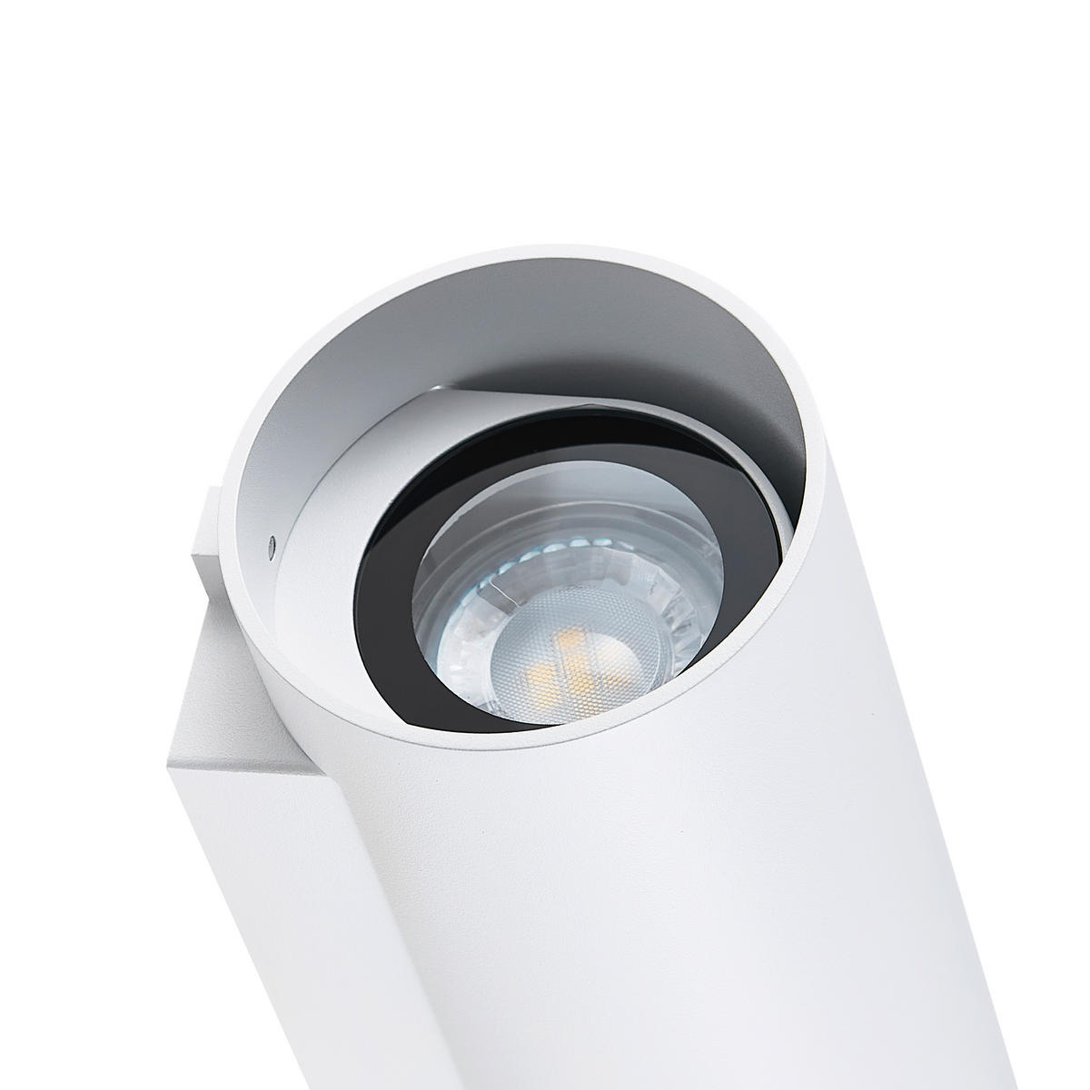 AUSSENWANDLEUCHTE - Weiss, Design, Metall (8/8/21cm)
