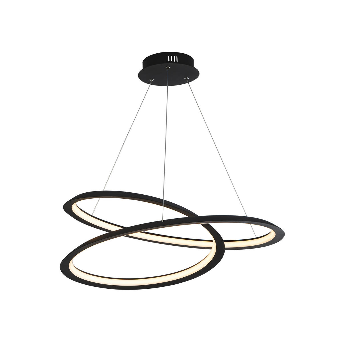 LED SVJETILJKA VISEĆA     60/19/61 cm   Swirl  - crna, Design, metal/plastika (60/19/61cm)