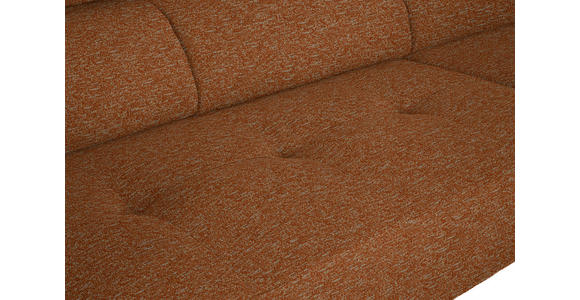 ECKSOFA in Struktur Rostfarben  280/205 cm  - Rostfarben/Schwarz, Design, Textil/Metall (280/205cm) - Xora