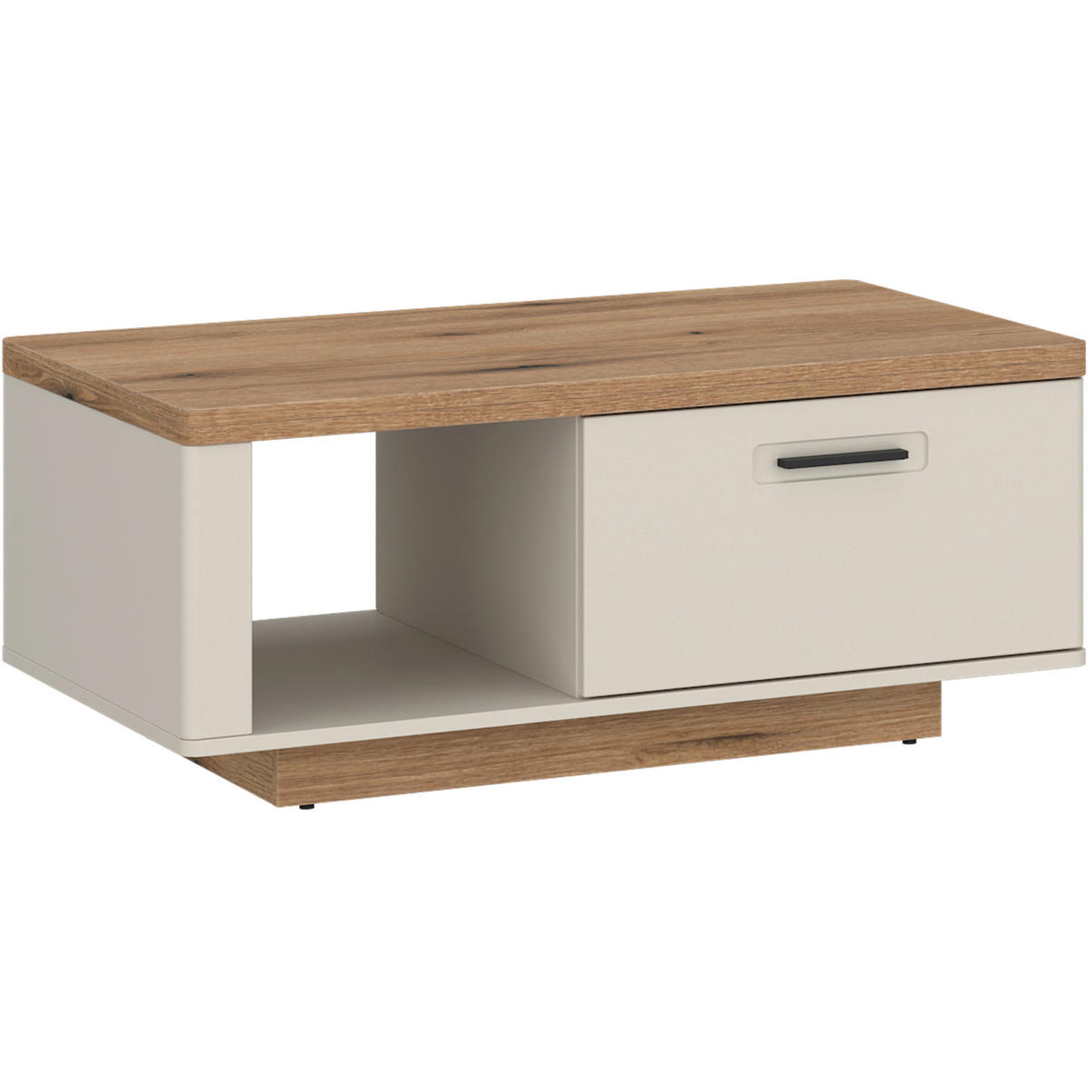 KONFERENČNÝ STOLÍK, kašmírová, farba duba, kompozitné drevo, 100/43/62 cm - čierna/kašmírová, Basics, kov/kompozitné drevo (100/43/62cm) - Hom`in