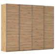SCHWEBETÜRENSCHRANK 271/223/68 cm 4-türig Eiche Artisan  - Chromfarben/Eiche Artisan, Design, Holzwerkstoff/Metall (271/223/68cm) - Novel