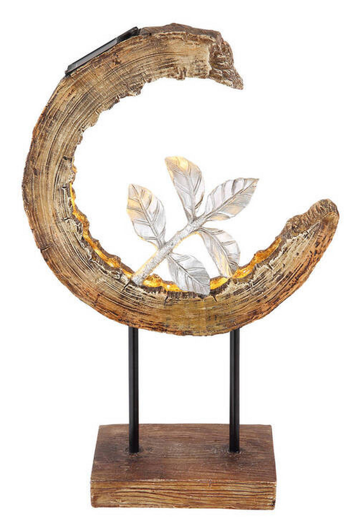 SVJETILJKA SOLARNA  - srebrne boje/smeđa, Design, metal/plastika (24/10/52cm) - Globo