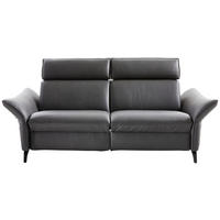 2,5-SITZER Echtleder Dunkelgrau  - Dunkelgrau/Anthrazit, Design, Leder/Metall (194/92/95cm) - Himolla