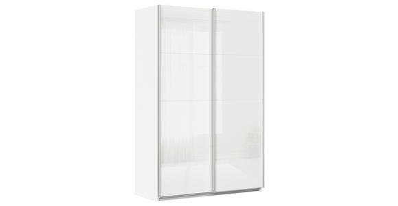 SCHWEBETÜRENSCHRANK  in Weiß  - Alufarben/Weiß, KONVENTIONELL, Glas/Holzwerkstoff (181/210/62cm) - Xora