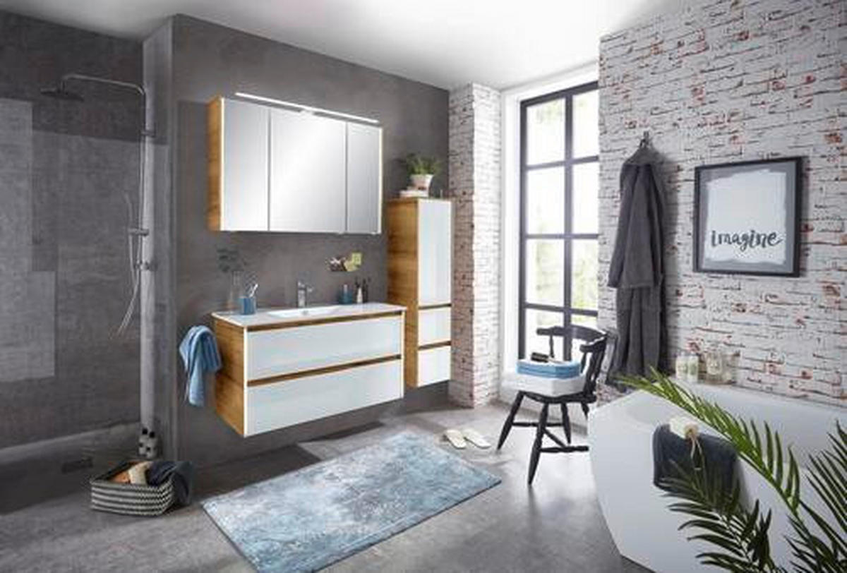 KOUPELNA  - bílá, Design, kompozitní dřevo/keramika (105,5cm) - Sadena