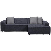 ECKSOFA Anthrazit Chenille Zierkissen  - Dunkelgrau/Anthrazit, KONVENTIONELL, Kunststoff/Textil (280/188cm) - Carryhome