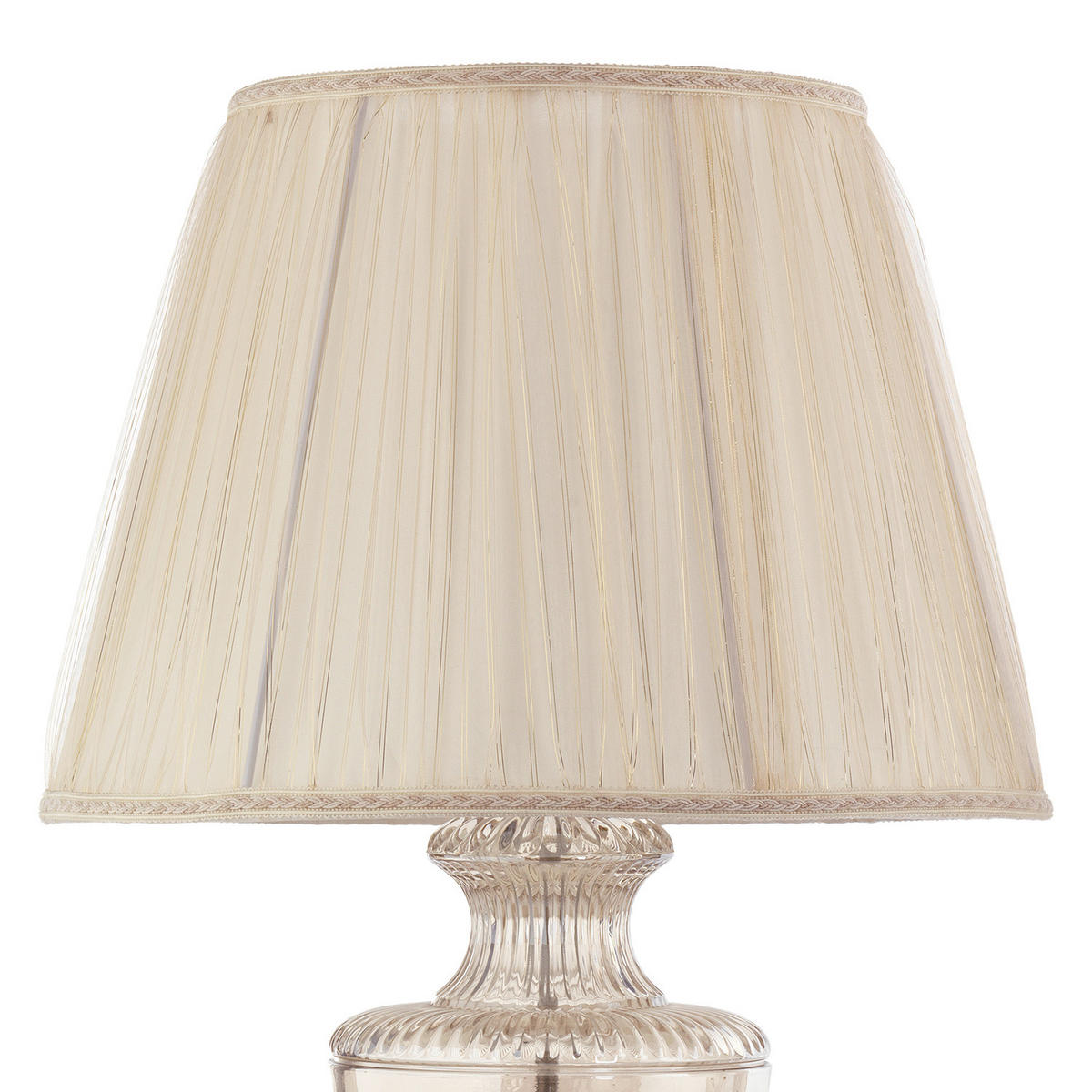 TISCHLEUCHTE 809 LINDA 40/40/70 cm  - Messingfarben/Bernsteinfarben, Design, Glas/Kunststoff (40/40/70cm)