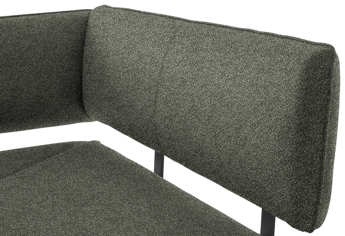 ECKBANK 190/150 cm  in Grau, Schwarz  - Schwarz/Grau, MODERN, Textil/Metall (190/150cm) - Cantus