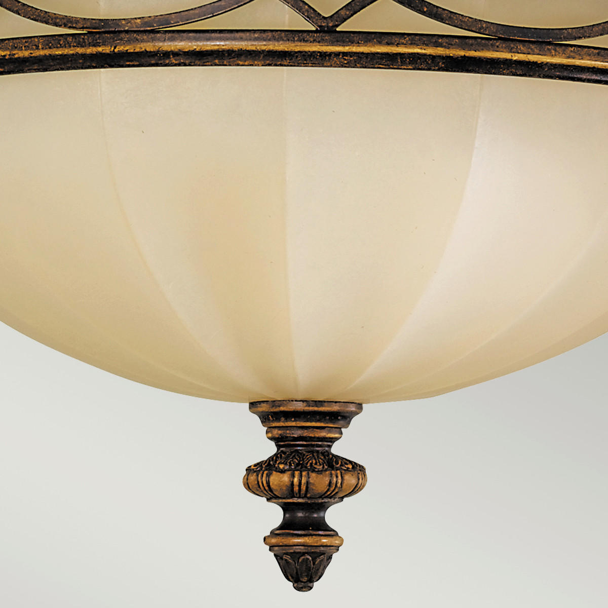 STROPNA SVETILKA Elstead Drawing Room 35.6/22.9 cm   - rjava, Konvencionalno, kovina/steklo (35.6/22.9cm) - Elstead Lighting