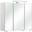 SPIEGELSCHRANK 65/57/20 cm  - Chromfarben/Weiß, Basics, Glas/Holzwerkstoff (65/57/20cm) - Xora
