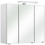 SPIEGELSCHRANK 65/57/20 cm  - Chromfarben/Weiß, Basics, Glas/Holzwerkstoff (65/57/20cm) - Xora