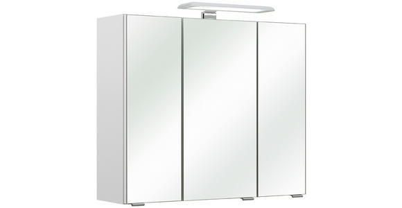 SPIEGELSCHRANK 65/57/20 cm  - Chromfarben/Weiß, Basics, Glas/Holzwerkstoff (65/57/20cm) - Xora