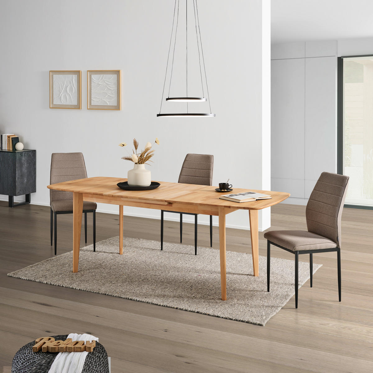 ESSTISCH in Holz 140-190/90/75 cm  - Kernbuche, Natur, Holz (140-190/90/75cm) - Livetastic