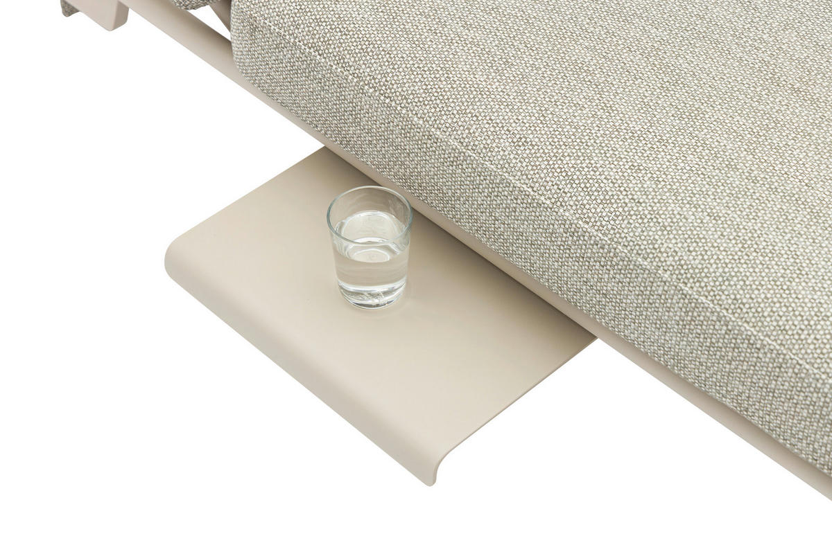 GARTENBANK 199/78/81 cm  in Taupe, Hellgrau  - Taupe/Hellgrau, Design, Textil/Metall (199/78/81cm) - Zebra 