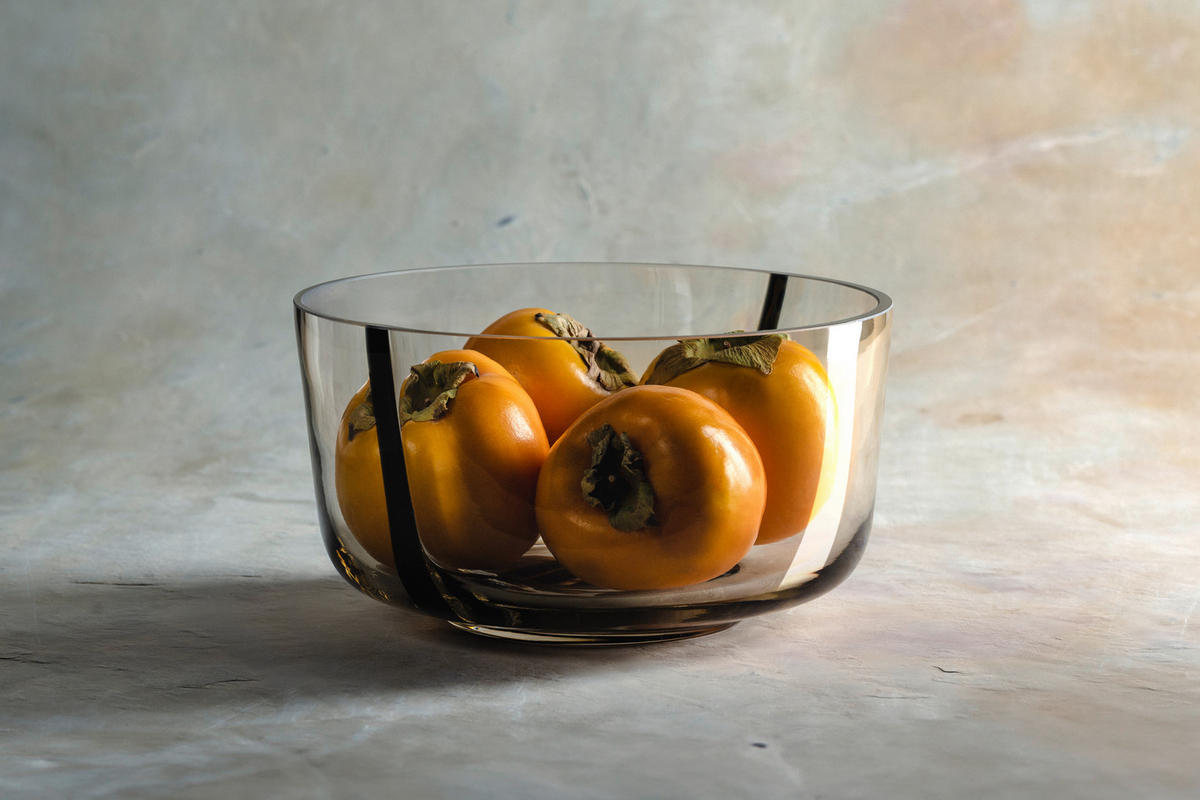 SCHALE ALVEO   - Klar/Schwarz, Design, Glas (21/11/21cm) - Leonardo