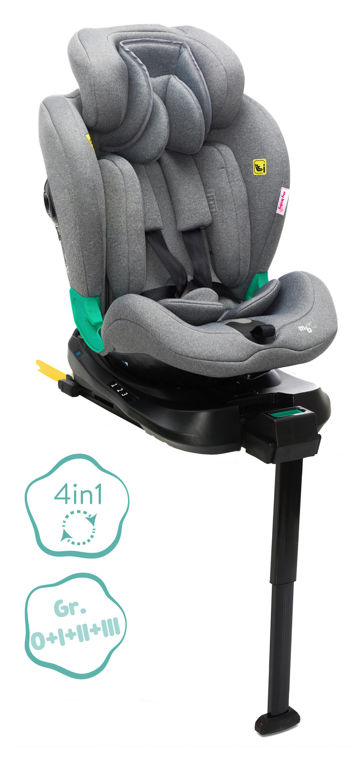 KINDERAUTOSITZ FREEWAY FIX   - Grau, Basics, Kunststoff/Textil (48/50/86cm) - Jimmylee