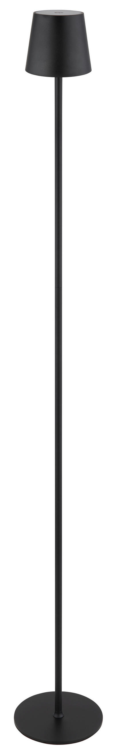 AKKU-STEHLEUCHTE - Opal/Schwarz, Basics, Kunststoff/Textil (16/16/120cm) - Globo