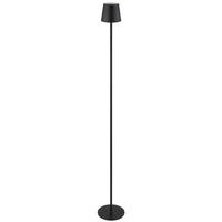 AKKU-STEHLEUCHTE - Opal/Schwarz, Basics, Kunststoff/Textil (16/16/120cm) - Globo