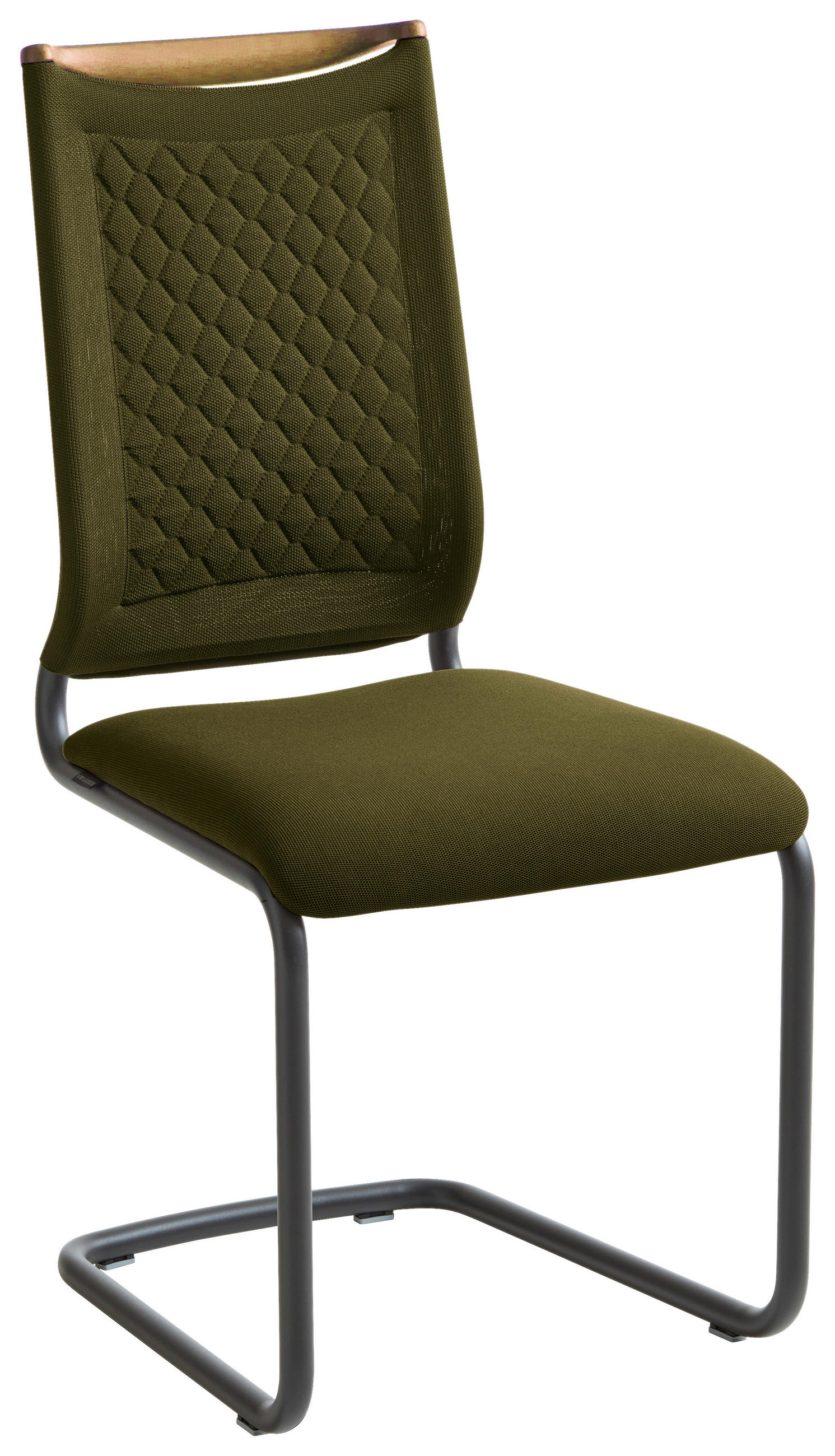 SCHWINGSTUHL  in Flachgewebe, Netz  - Eichefarben/Anthrazit, Design, Holz/Textil (47/99/59cm) - Venjakob
