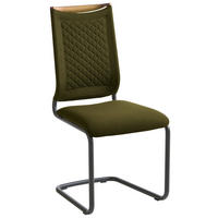 SCHWINGSTUHL  in Flachgewebe, Netz  - Eichefarben/Anthrazit, Design, Holz/Textil (47/99/59cm) - Venjakob
