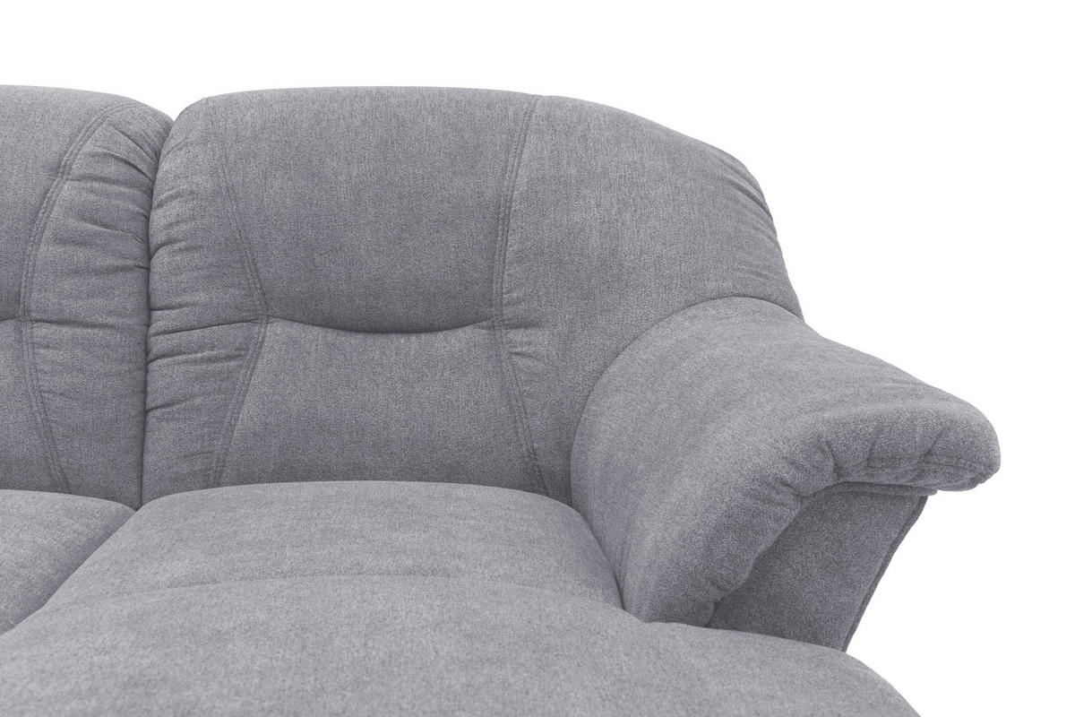 ECKSOFA Dunkelgrau Mikrofaser  - Dunkelgrau/Schwarz, KONVENTIONELL, Kunststoff/Textil (232/146cm) - MID.YOU