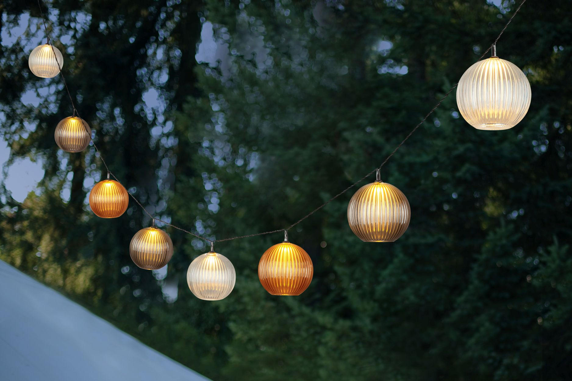 LICHTERKETTE 410 cm  - Klar/Bernsteinfarben, Design, Kunststoff (410cm) - Ambia Garden