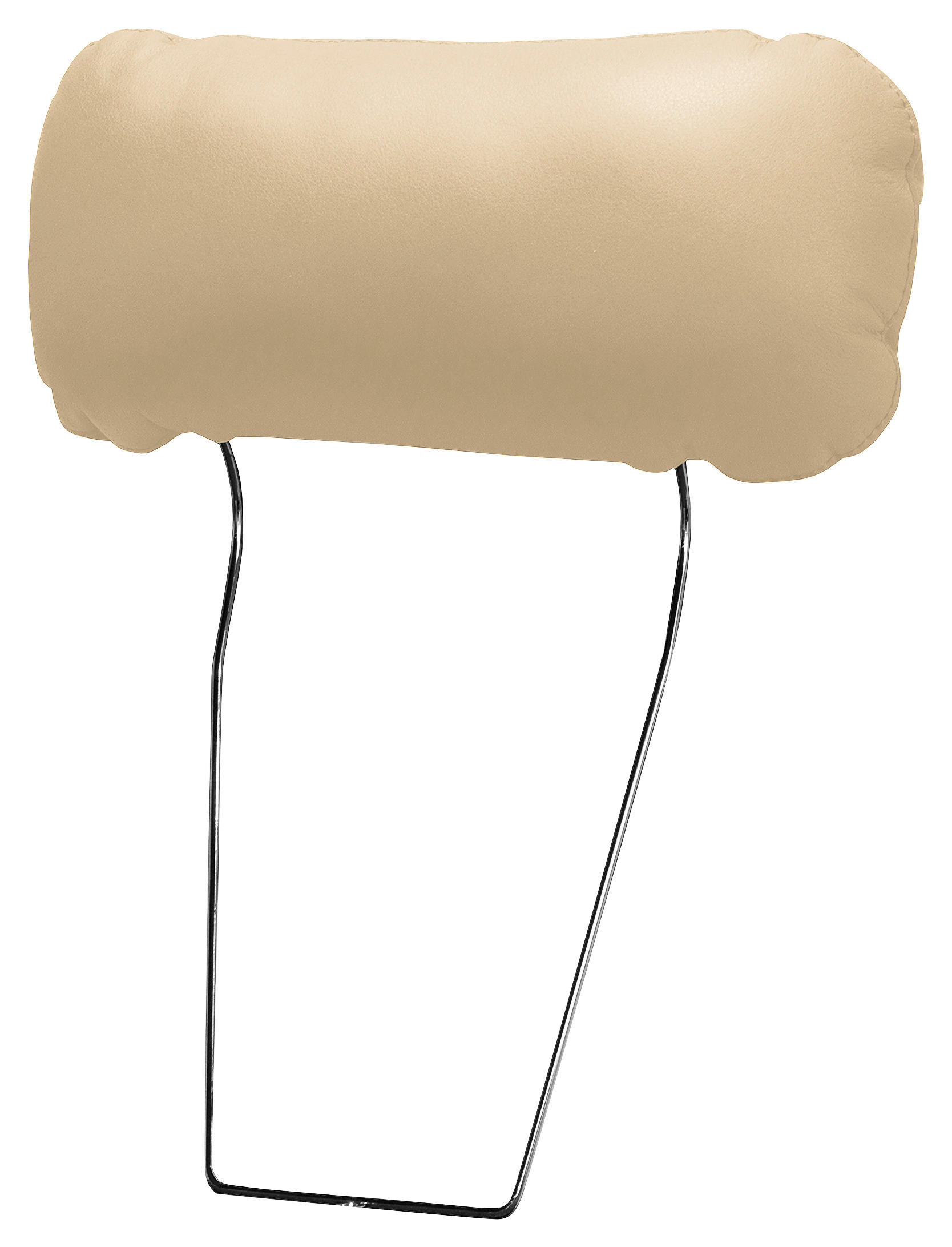 KOPFSTÜTZE 43/18/15 cm  Lederlook Echtleder  - Beige, Design, Leder/Textil (43/18/15cm) - Livetastic