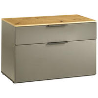 GARDEROBENBANK Galaverna  in 83,1/53,7/35,3 cm  - Grau Hochglanz/Anthrazit Hochglanz, Design, Kunststoff/Metall (83,1/53,7/35,3cm) - Carryhome