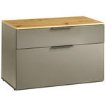 GARDEROBENBANK Galaverna  in 83,1/53,7/35,3 cm  - Grau Hochglanz/Anthrazit Hochglanz, Design, Kunststoff/Metall (83,1/53,7/35,3cm) - Carryhome