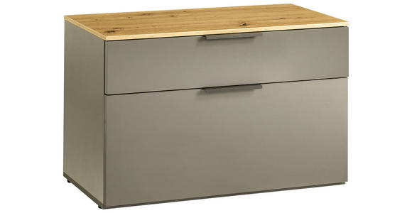 GARDEROBENBANK Galaverna in 83,1/53,7/35,3 cm - Grau Hochglanz/Anthrazit Hochglanz, Design, Kunststoff/Metall (83,1/53,7/35,3cm) - Carryhome