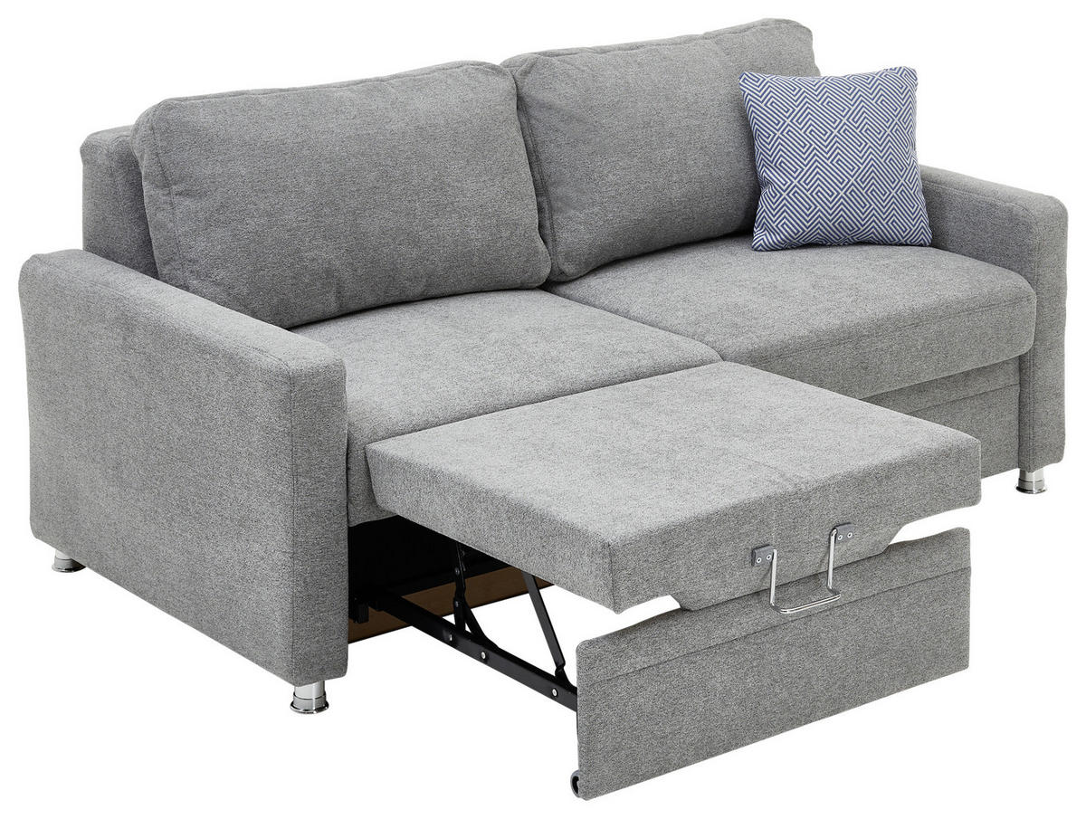 SCHLAFSOFA Naturfarben  - Naturfarben, KONVENTIONELL, Textil/Metall (206/90/100cm) - Beldomo Style