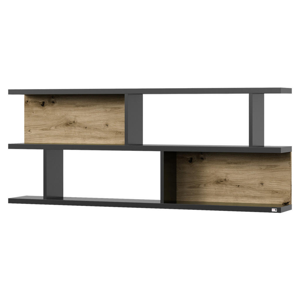Thumbnail - SetOne by Musterring Hängeelement, Graphit, Eiche Artisan, Holzwerkstoff, 150x60.6x20 cm, Wohnzimmer, Wohnwände, Hängeel...